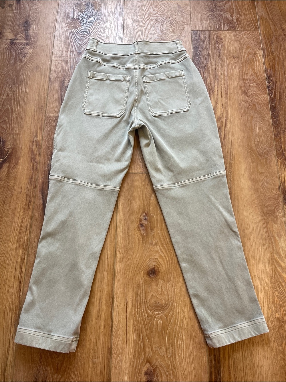SPANX Stratch Twill Straight Leg Pants in Light Olive - Picture 10 of 10
